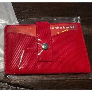 Cell Phone Credit Card holder 3M Stick-On Debit card holder RED NEW